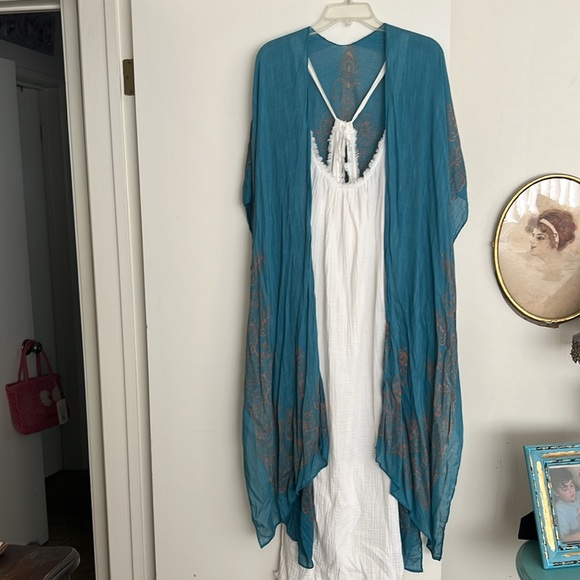 Love stitch cover up turquoise blue pretty detailing - Picture 4 of 4